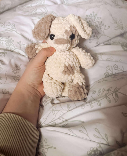 Patches the Puppy | Low-Sew Crochet Pattern | Instant Digital download PDF