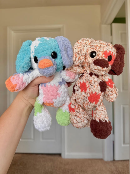 Patches the Puppy | Low-Sew Crochet Pattern | Instant Digital download PDF