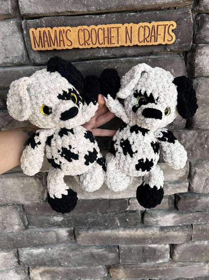 Patches the Puppy | Low-Sew Crochet Pattern | Instant Digital download PDF