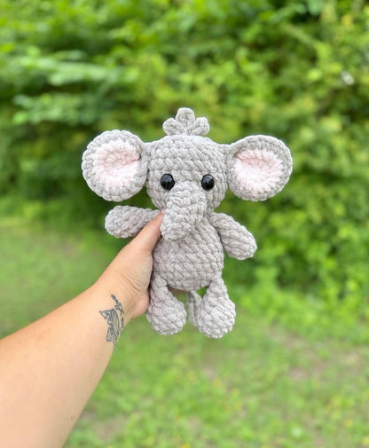 Ivory the Elephant | Low-Sew Crochet Pattern | Instant Digital download PDF
