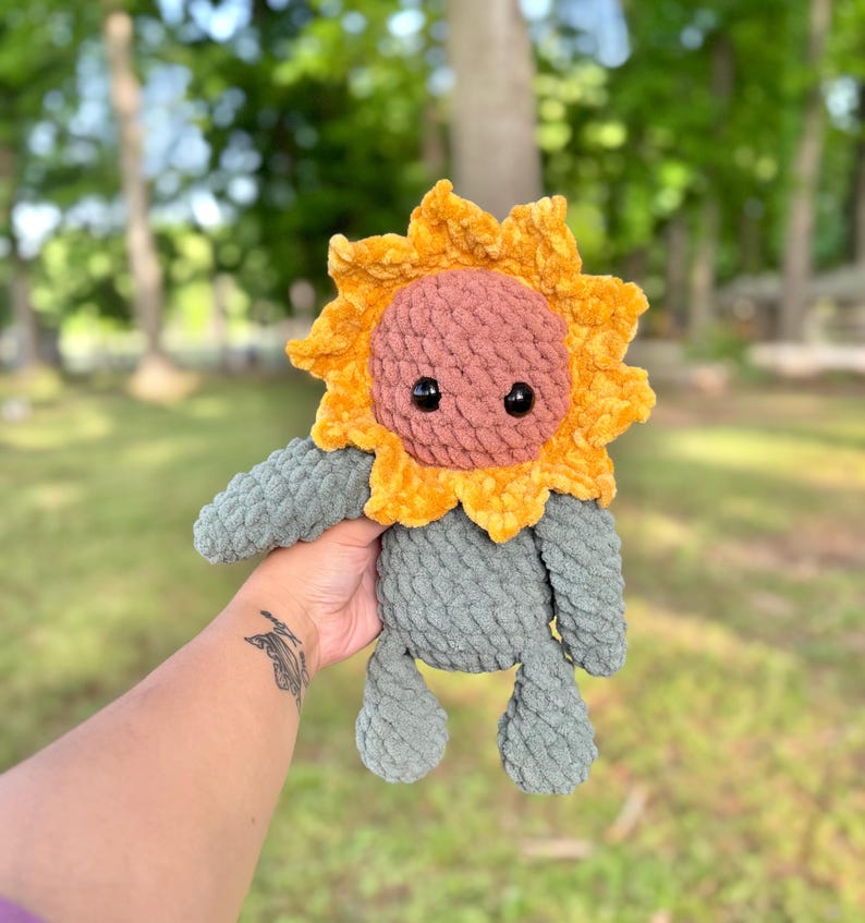 Low-Sew Sunflower Amigurumi Pattern | Instant Digital download PDF