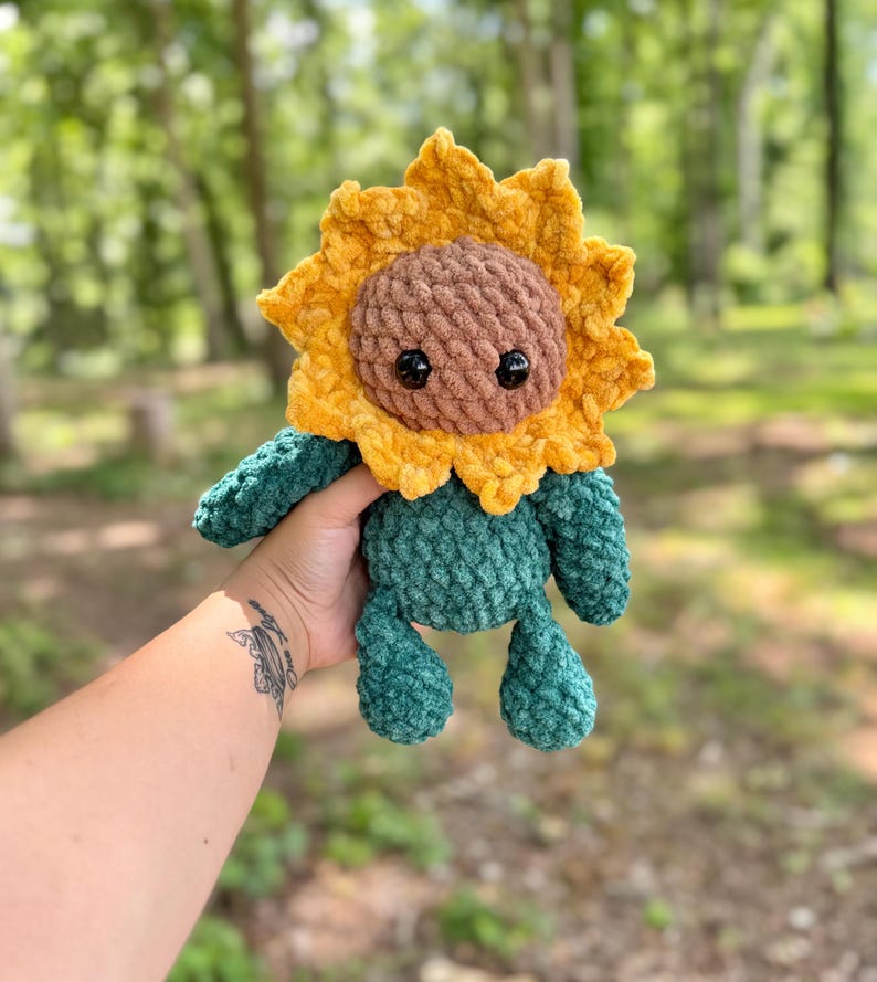Low-Sew Sunflower Amigurumi Pattern | Instant Digital download PDF