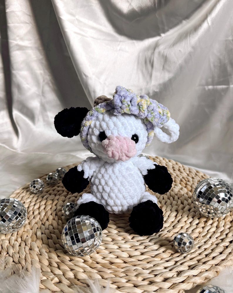 Low-Sew Plush Cow Amigurumi Pattern | Instant Digital download PDF