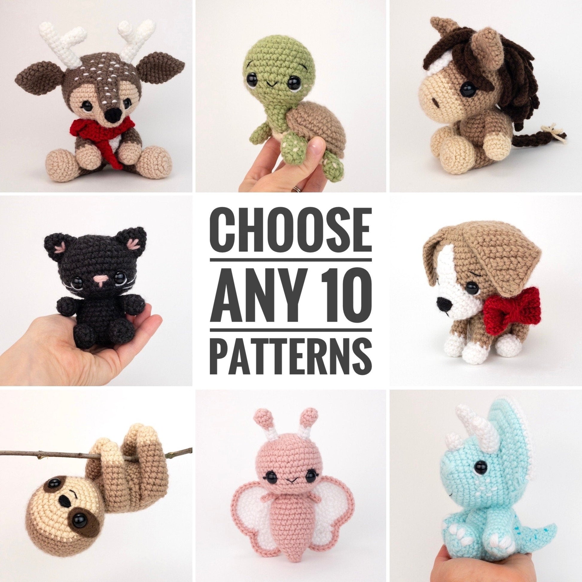 TheresasCrochetShop Choose Any 10 Crochet Patterns PDF Pack