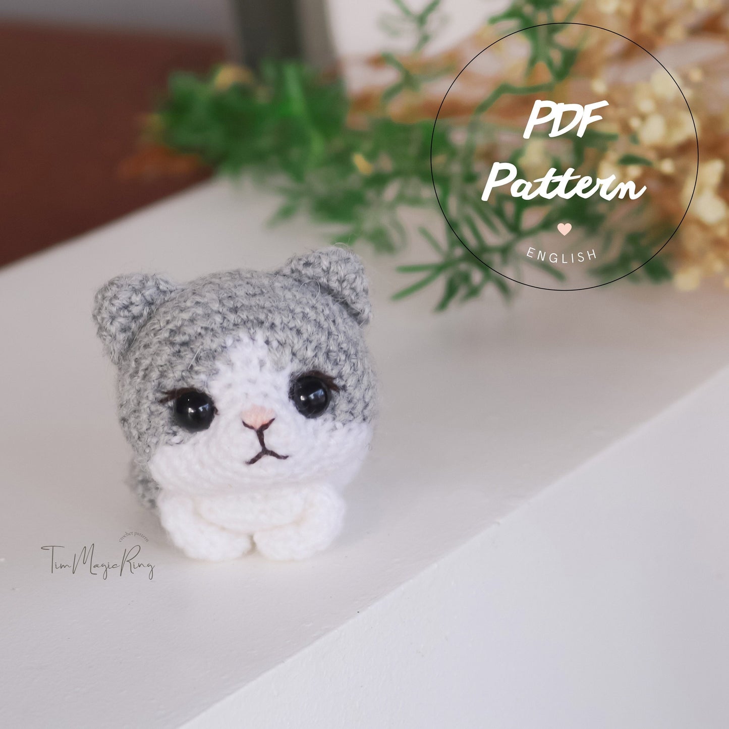 MagicRing Amigurumi Cat Crochet Pattern: My Little Luna (PDF Pattern)