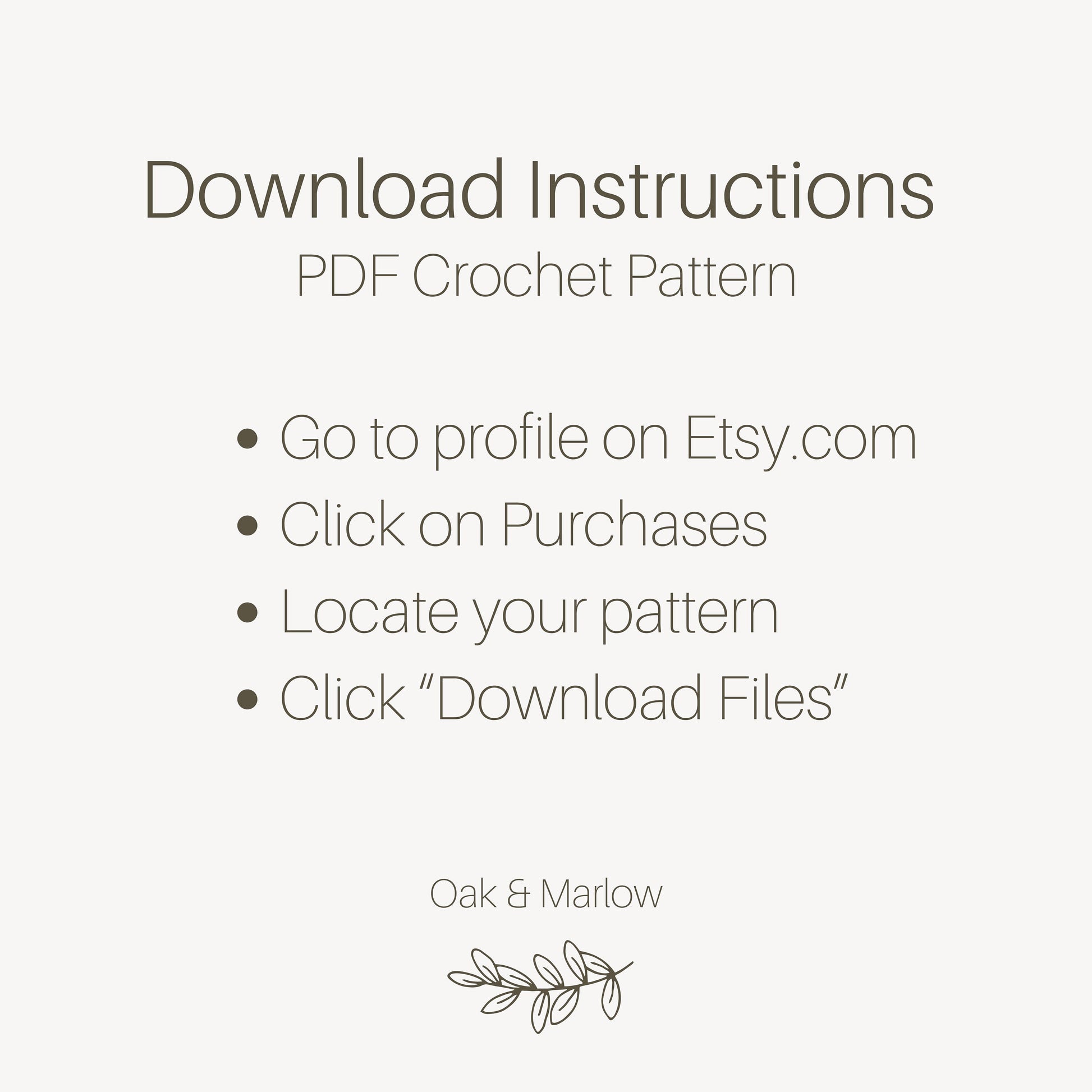 Oak and Marlow Bunny Crochet Pattern