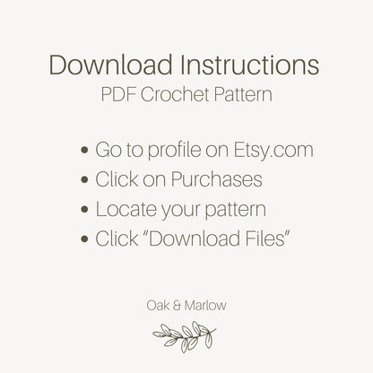 Oak and Marlow Bunny Crochet Pattern