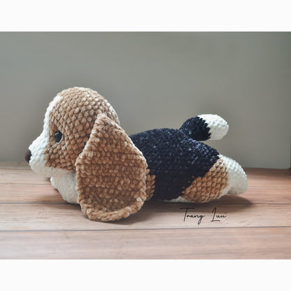MagicRing Beagle Puppy Crochet Pattern: Little Bailey Amigurumi (PDF Pattern)