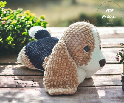 MagicRing Beagle Puppy Crochet Pattern: Little Bailey Amigurumi (PDF Pattern)