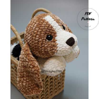 MagicRing Beagle Puppy Crochet Pattern: Little Bailey Amigurumi (PDF Pattern)
