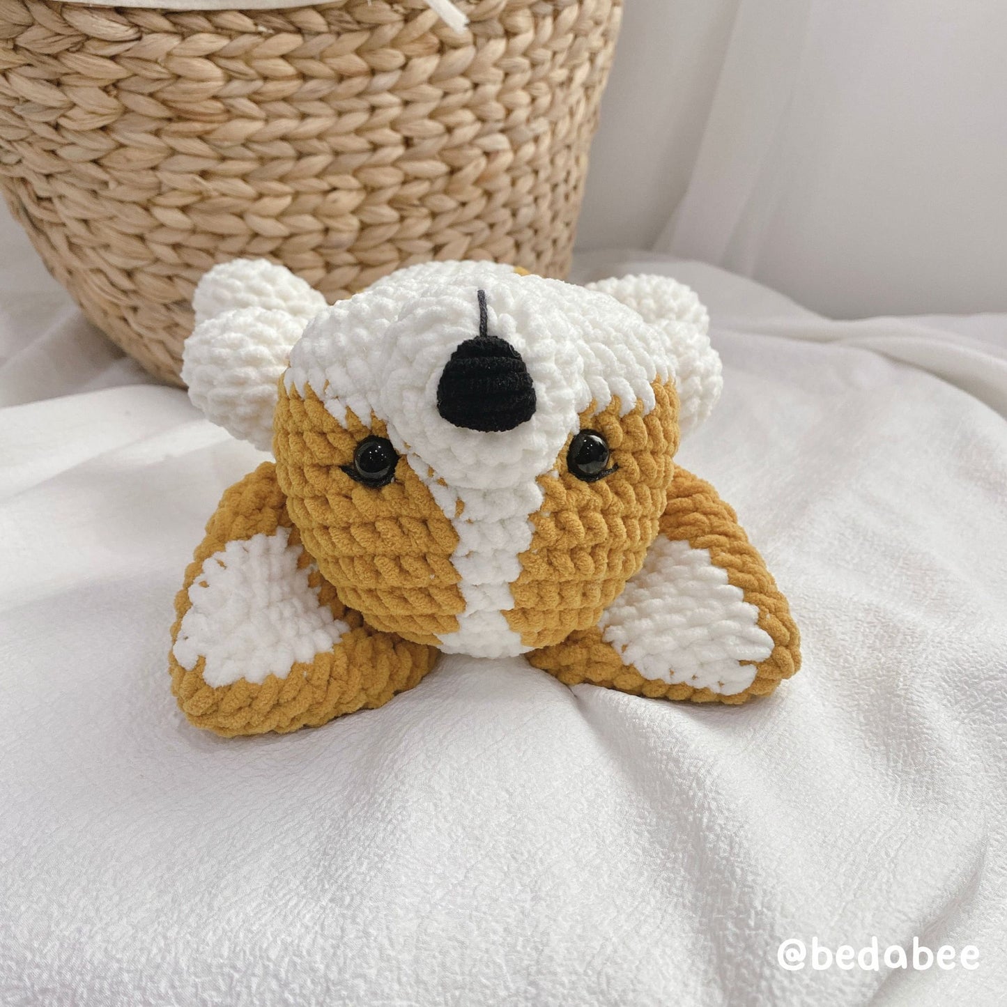 Bedabee Corgi Crochet Pattern Amigurumi Dog Puppy PDF Tutorial
