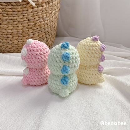 Bedabee No-Sew Little Dinosaur Crochet Pattern Amigurumi PDF Tutorial