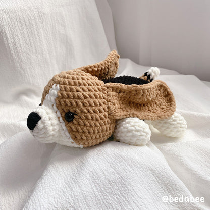 Bedabee Crochet Beagle Dog Pattern Amigurumi PDF Tutorial