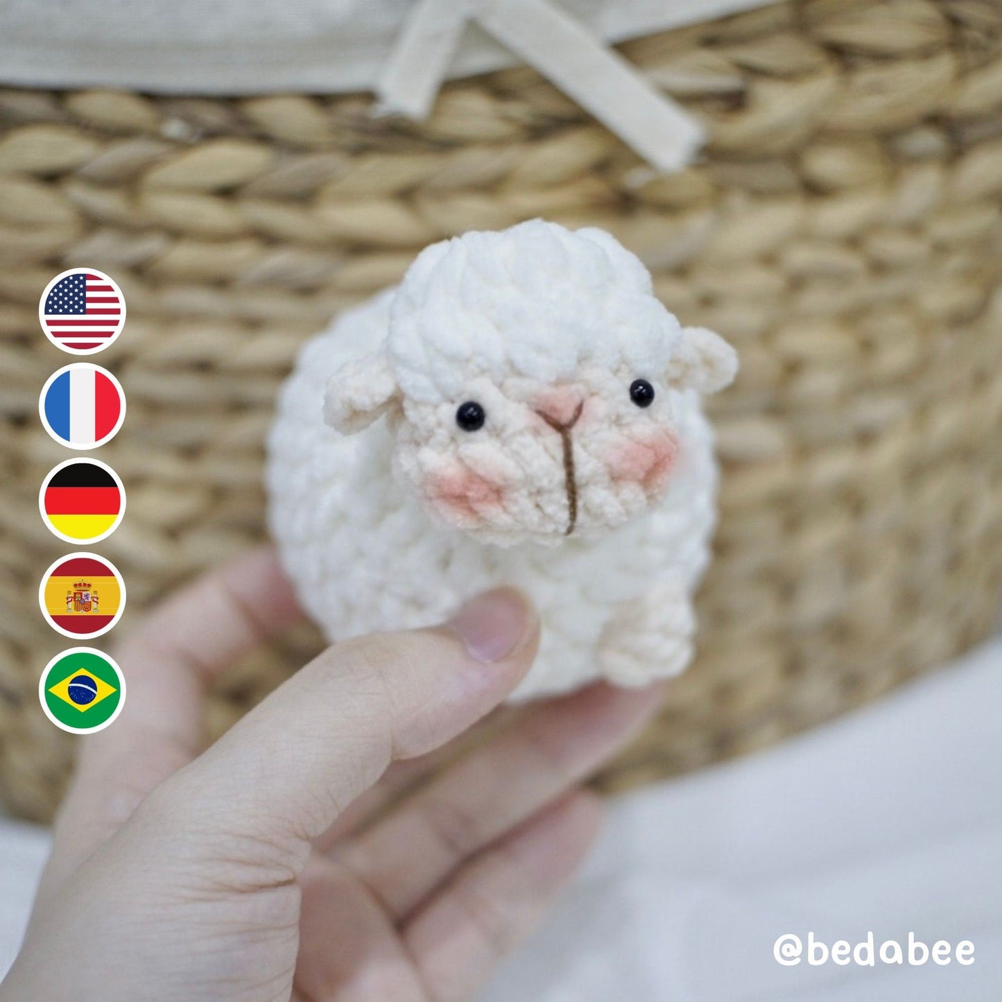 Bedabee Little Sheep Crochet Plushies Pattern Amigurumi PDF Tutorial