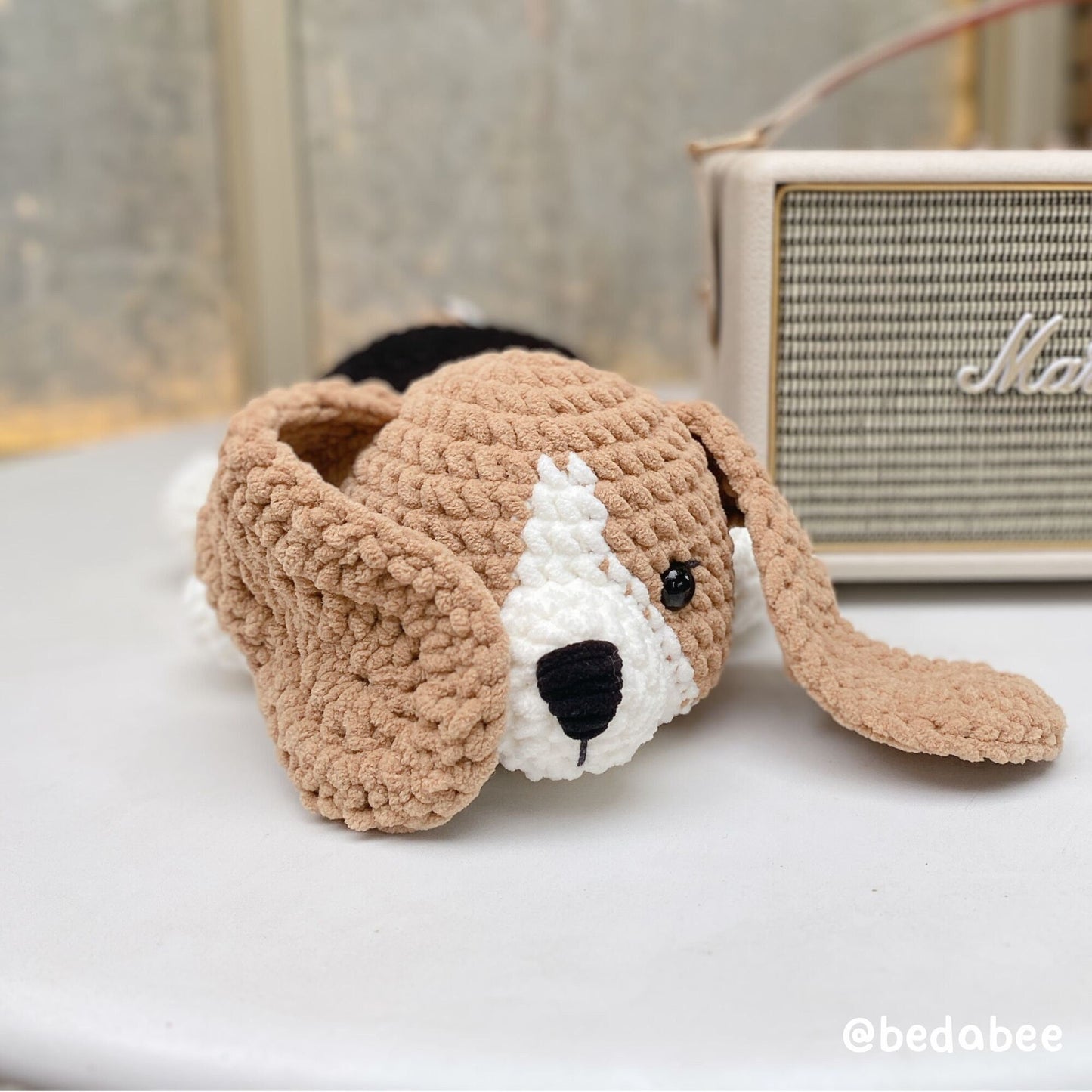 Bedabee Crochet Beagle Dog Pattern Amigurumi PDF Tutorial