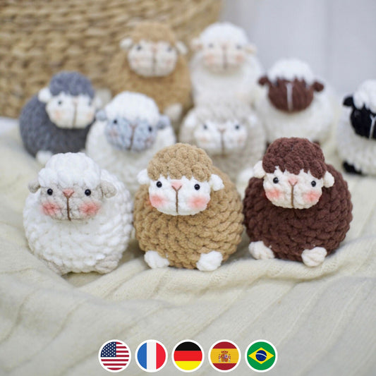 Bedabee Little Sheep Crochet Plushies Pattern Amigurumi PDF Tutorial