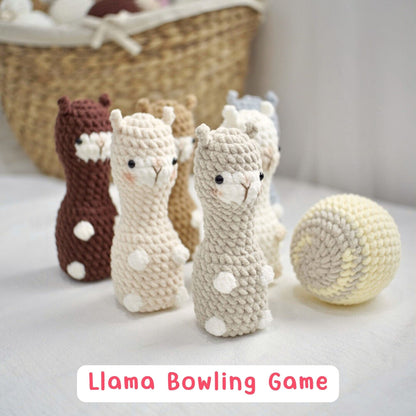 Bedabee No-Sew Llama Bowling Plushie Crochet Pattern Amigurumi PDF Tutorial