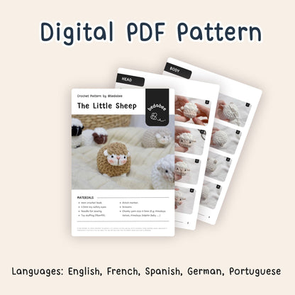 Bedabee Little Sheep Crochet Plushies Pattern Amigurumi PDF Tutorial