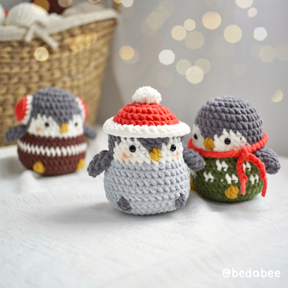 Bedabee Christmas Penguin Crochet Pattern Amigurumi PDF Tutorial