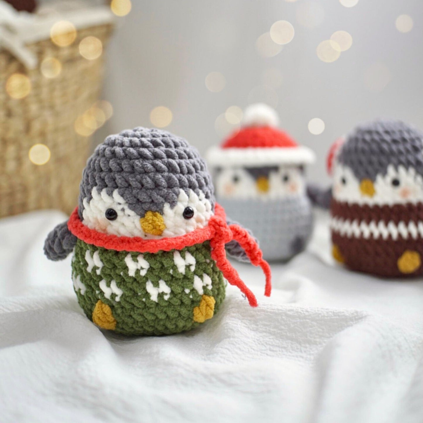 Bedabee Christmas Penguin Crochet Pattern Amigurumi PDF Tutorial