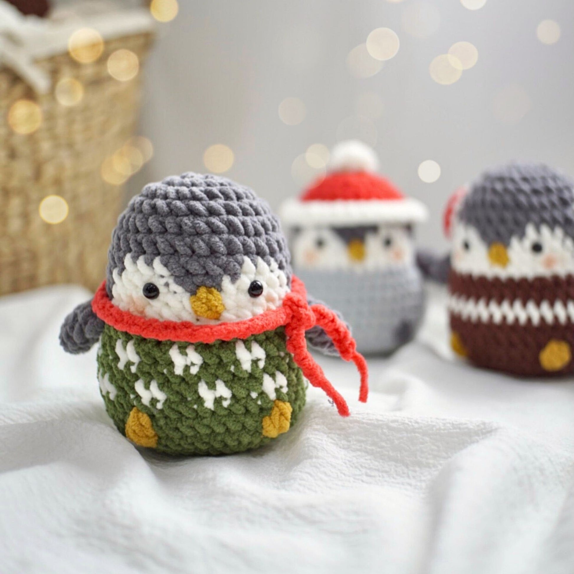 Bedabee Christmas Penguin Crochet Pattern Amigurumi PDF Tutorial