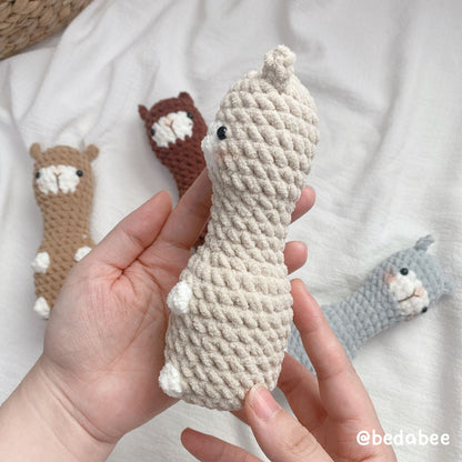 Bedabee No-Sew Llama Bowling Plushie Crochet Pattern Amigurumi PDF Tutorial