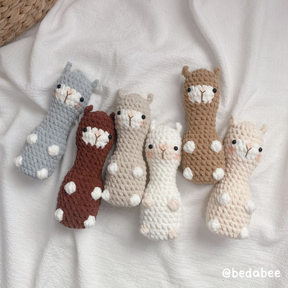 Bedabee No-Sew Llama Bowling Plushie Crochet Pattern Amigurumi PDF Tutorial