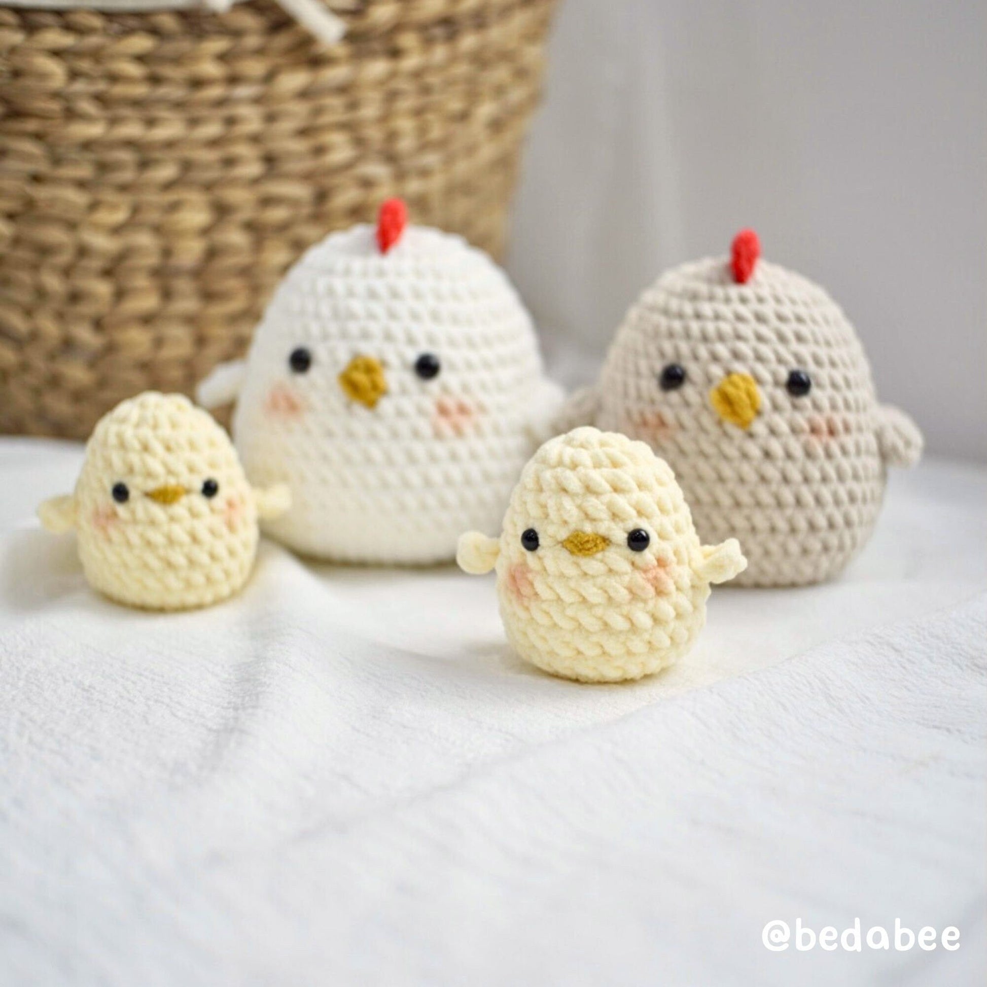 Bedabee Crochet Potato Chicken Pattern Amigurumi PDF Tutorial