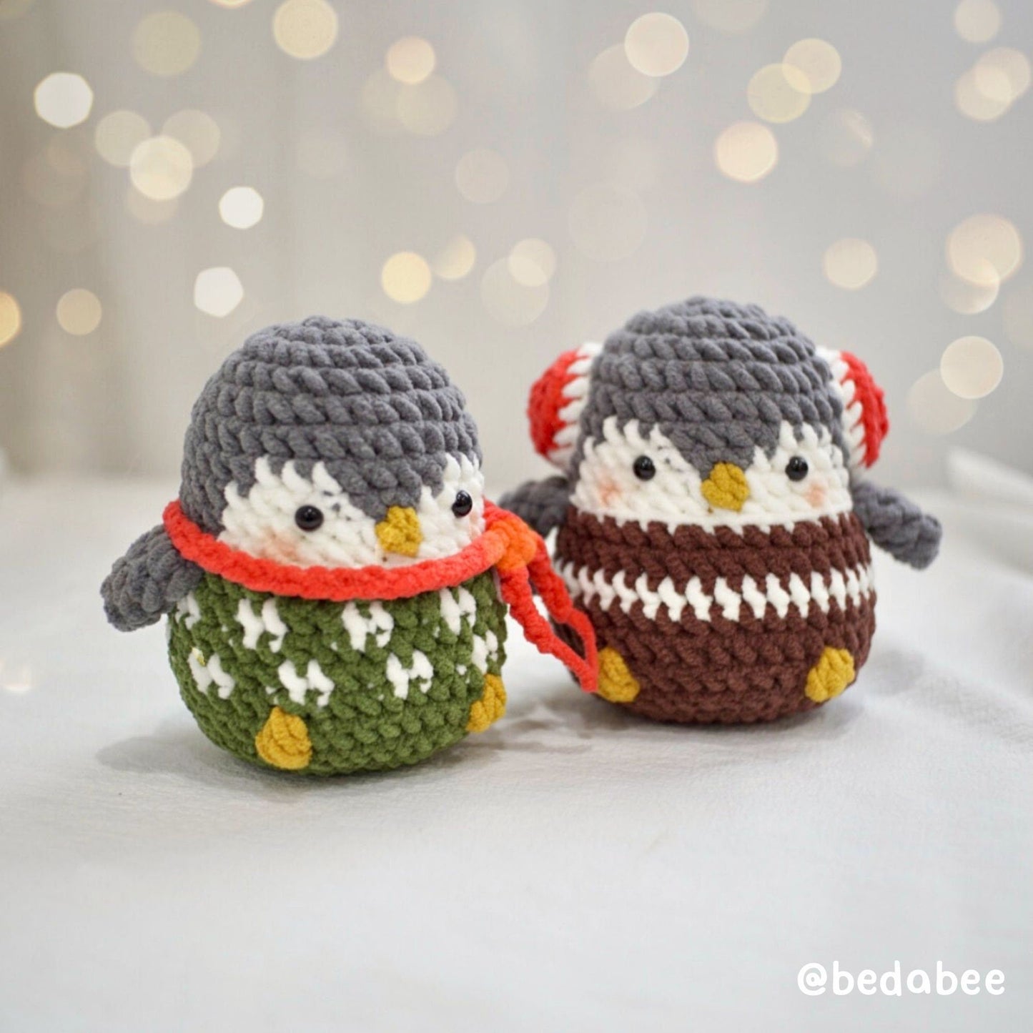 Bedabee Christmas Penguin Crochet Pattern Amigurumi PDF Tutorial