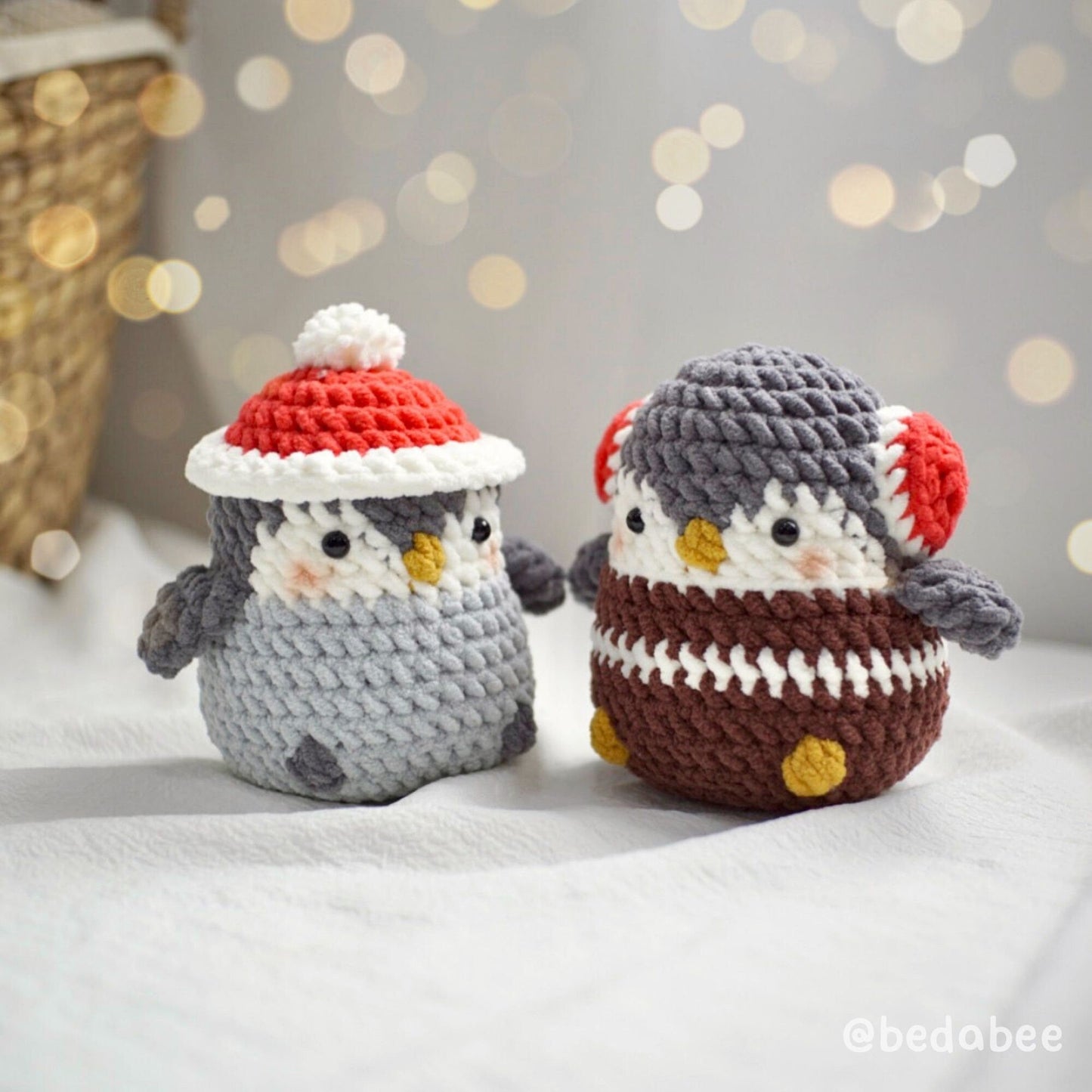 Bedabee Christmas Penguin Crochet Pattern Amigurumi PDF Tutorial