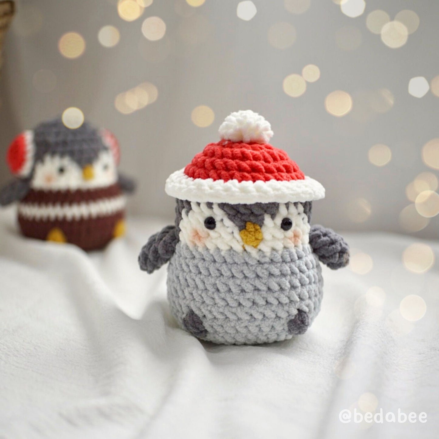 Bedabee Christmas Penguin Crochet Pattern Amigurumi PDF Tutorial