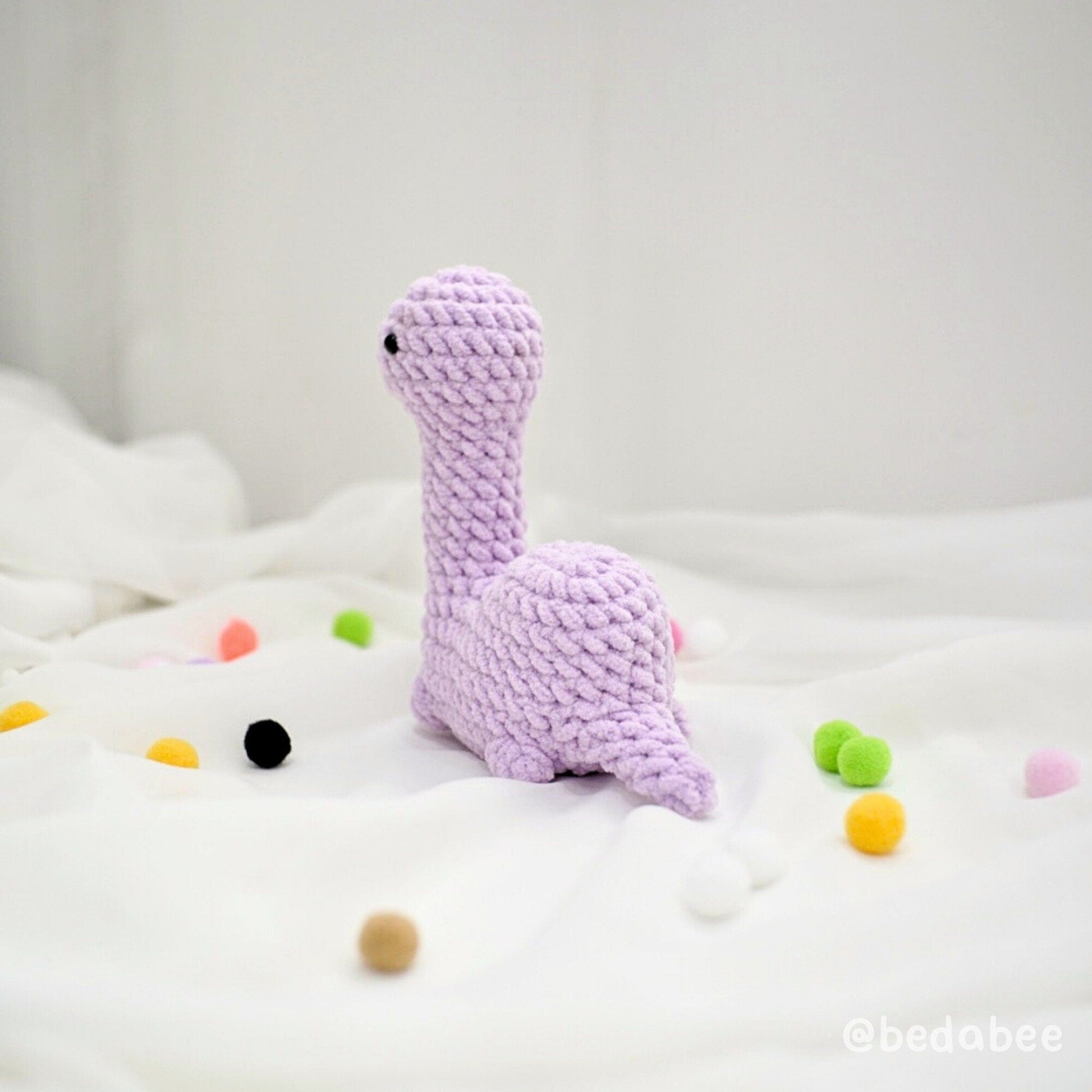 Bedabee No Sew Brontosaurus Apatosaurus Dinosaur Crochet Pattern Amigurumi PDF