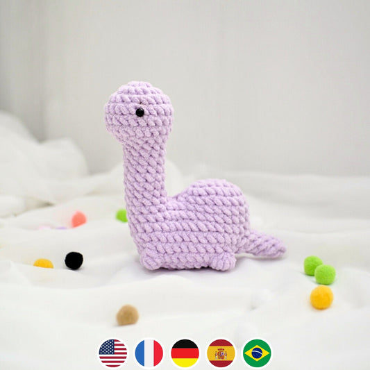 Bedabee No Sew Brontosaurus Apatosaurus Dinosaur Crochet Pattern Amigurumi PDF