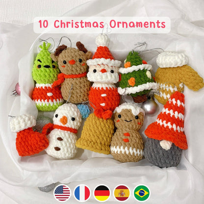 Bedabee 10 Christmas Ornaments Crochet Pattern Bundle Amigurumi PDF Tutorial