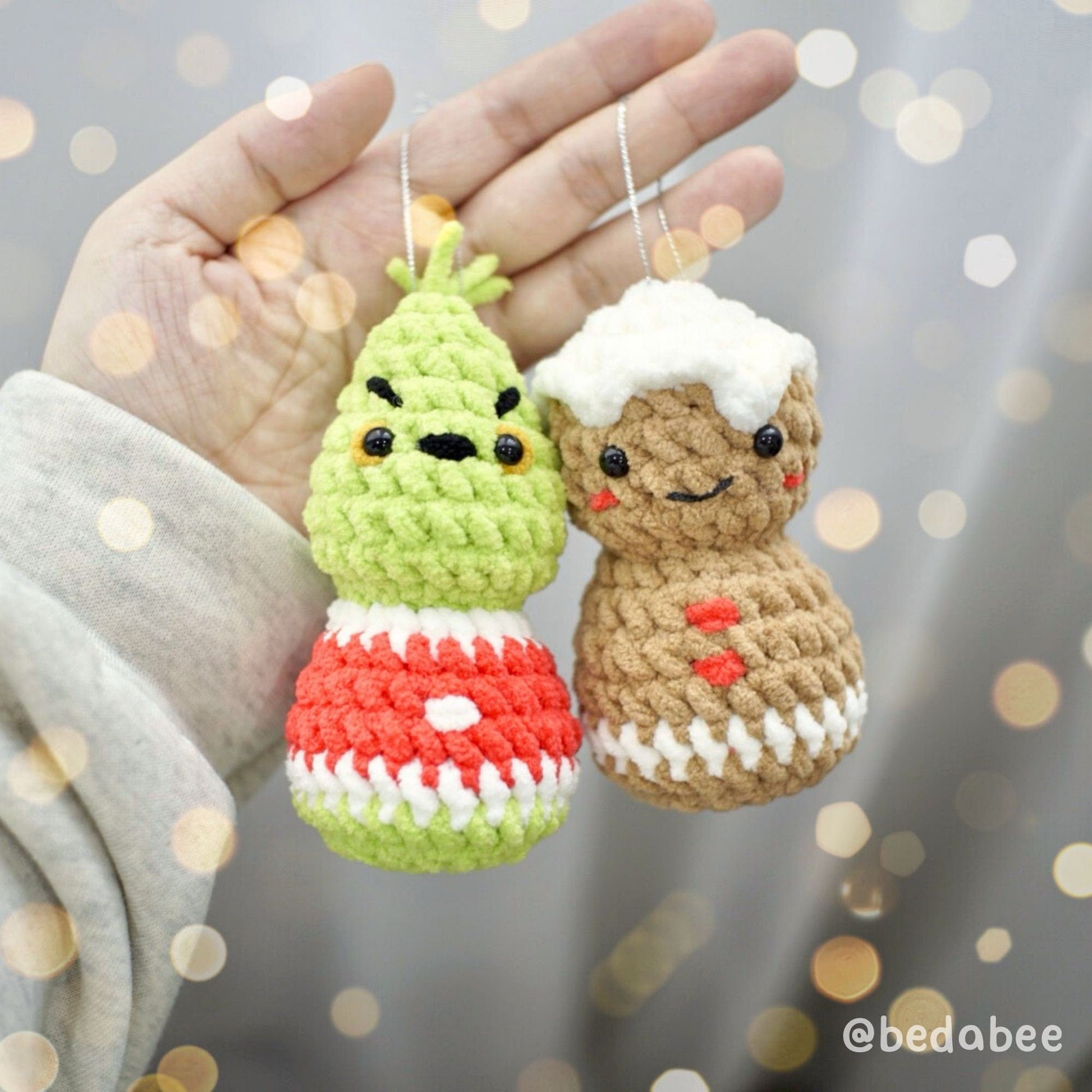 Bedabee 10 Christmas Ornaments Crochet Pattern Bundle Amigurumi PDF Tutorial