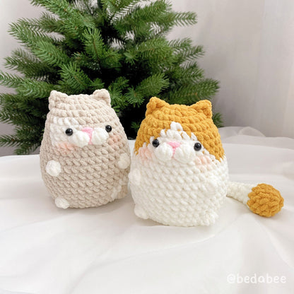 Bedabee No-Sew 3-in-1 Chubby Cat Crochet Pattern Bundle Amigurumi PDF Tutorial