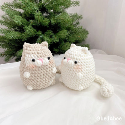 Bedabee No-Sew 3-in-1 Chubby Cat Crochet Pattern Bundle Amigurumi PDF Tutorial