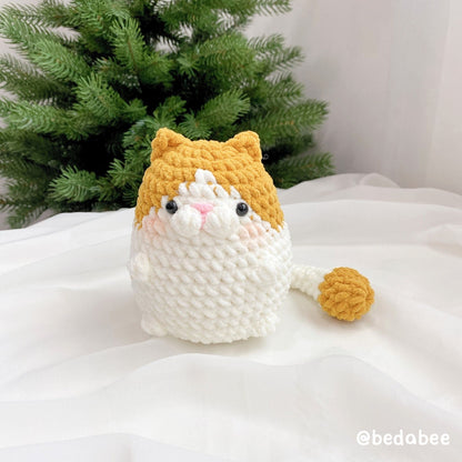 Bedabee No-Sew 3-in-1 Chubby Cat Crochet Pattern Bundle Amigurumi PDF Tutorial