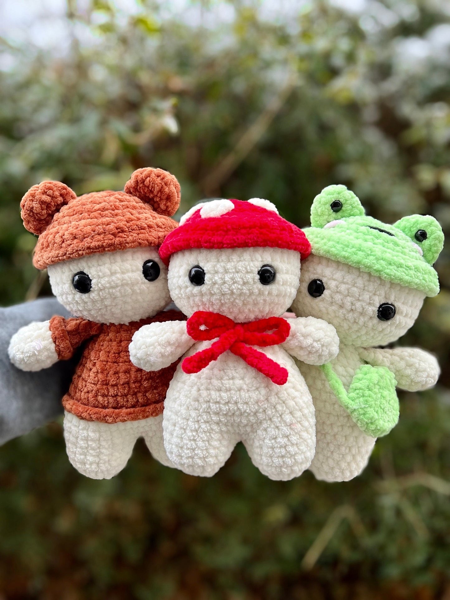 KnotsandSnugglesCo Forest Buddies 3-in-1 Amigurumi Crochet Pattern PDF