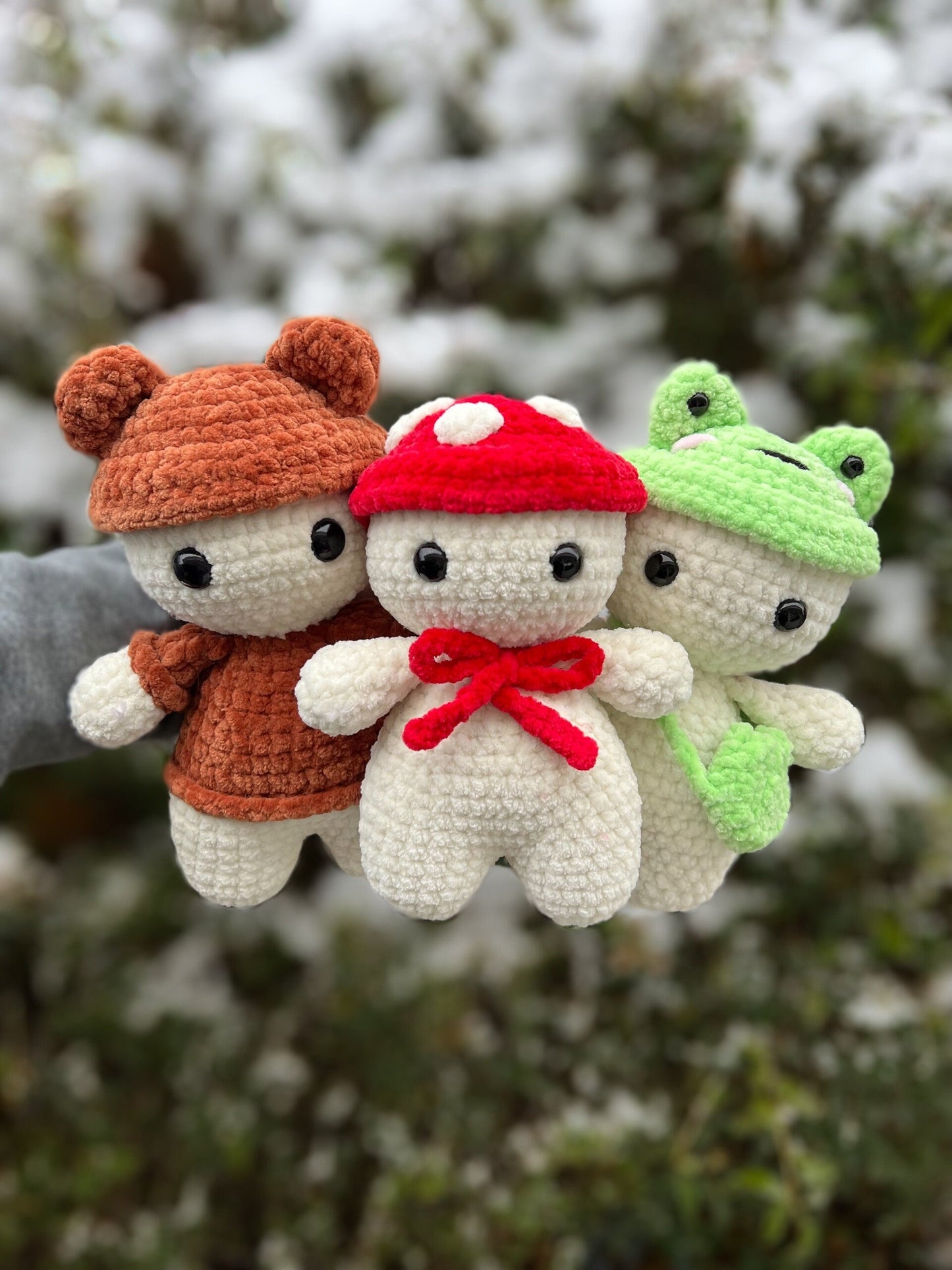 KnotsandSnugglesCo Forest Buddies 3-in-1 Amigurumi Crochet Pattern PDF