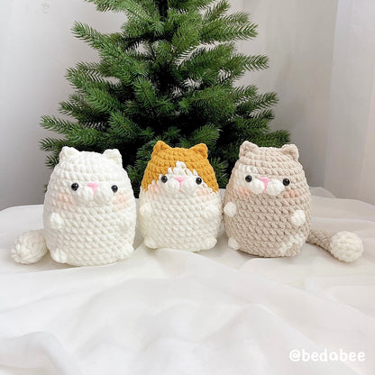 Bedabee No-Sew 6-in-1 Chubby Cat Crochet Pattern Bundle Amigurumi PDF Tutorial