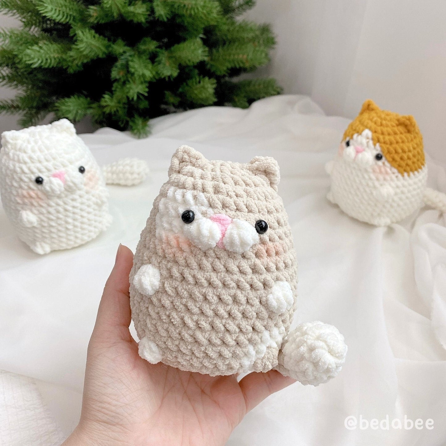 Bedabee No-Sew 6-in-1 Chubby Cat Crochet Pattern Bundle Amigurumi PDF Tutorial