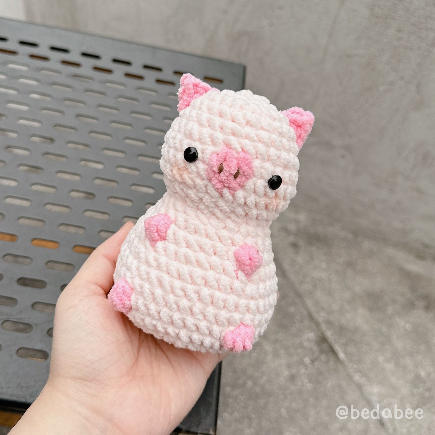 Bedabee No-Sew Chubby Pig Crochet Pattern Amigurumi PDF Tutorial