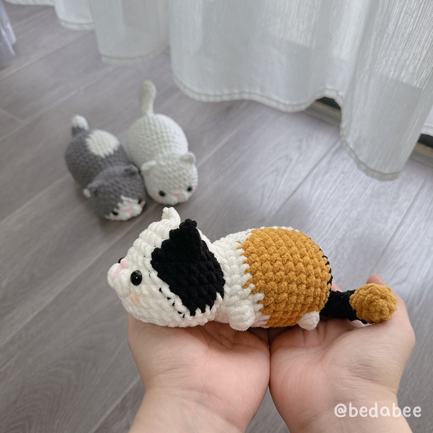 Bedabee 3-in-1 Lazy Munchkin Cat Crochet Pattern Bundle Amigurumi PDF Tutorial