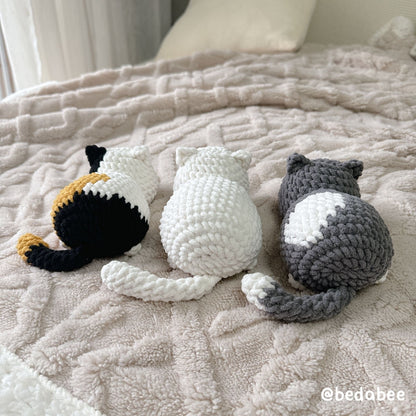 Bedabee 3-in-1 Lazy Munchkin Cat Crochet Pattern Bundle Amigurumi PDF Tutorial