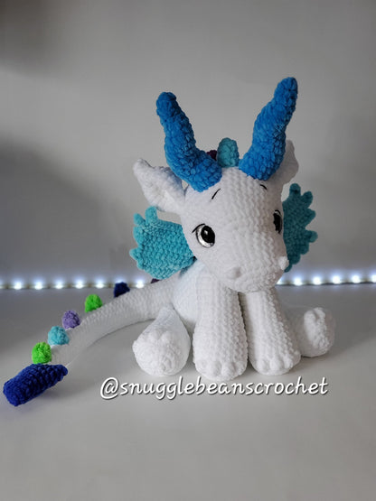 SnuggleBeansCrochet Snuggle Dragon Crochet Pattern Customizable Amigurumi PDF