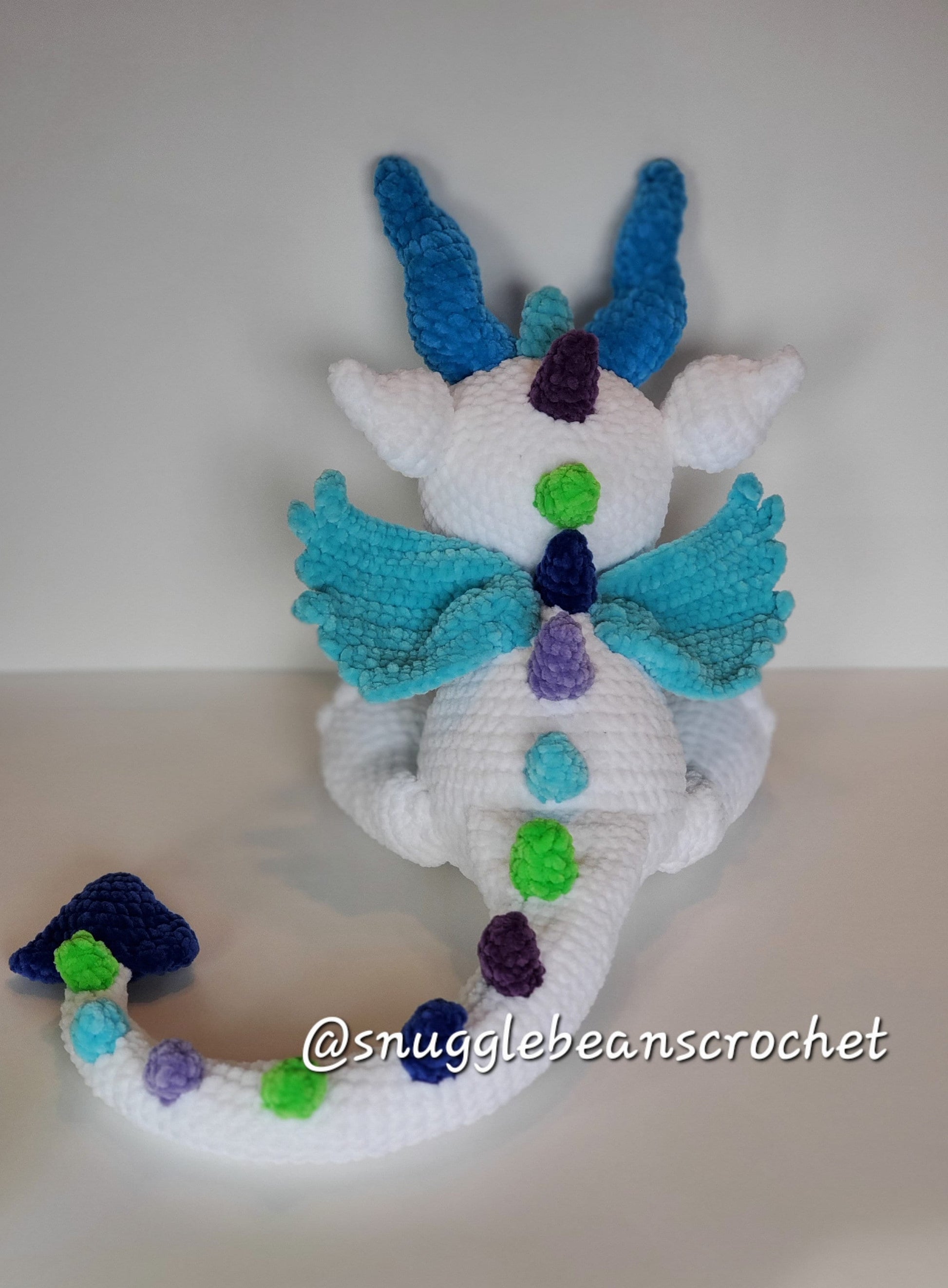 SnuggleBeansCrochet Snuggle Dragon Crochet Pattern Customizable Amigurumi PDF