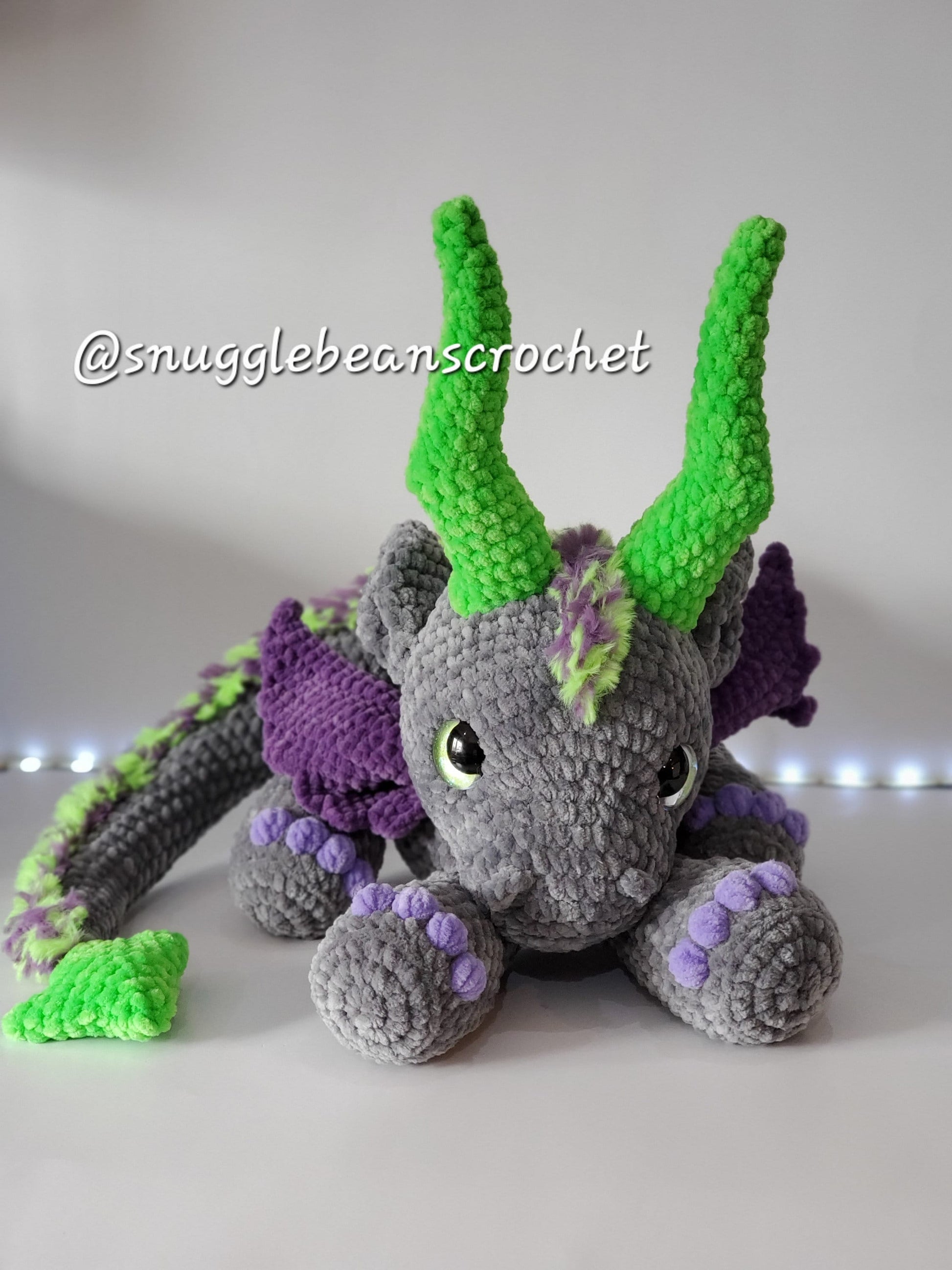 SnuggleBeansCrochet Snuggle Dragon Crochet Pattern Customizable Amigurumi PDF