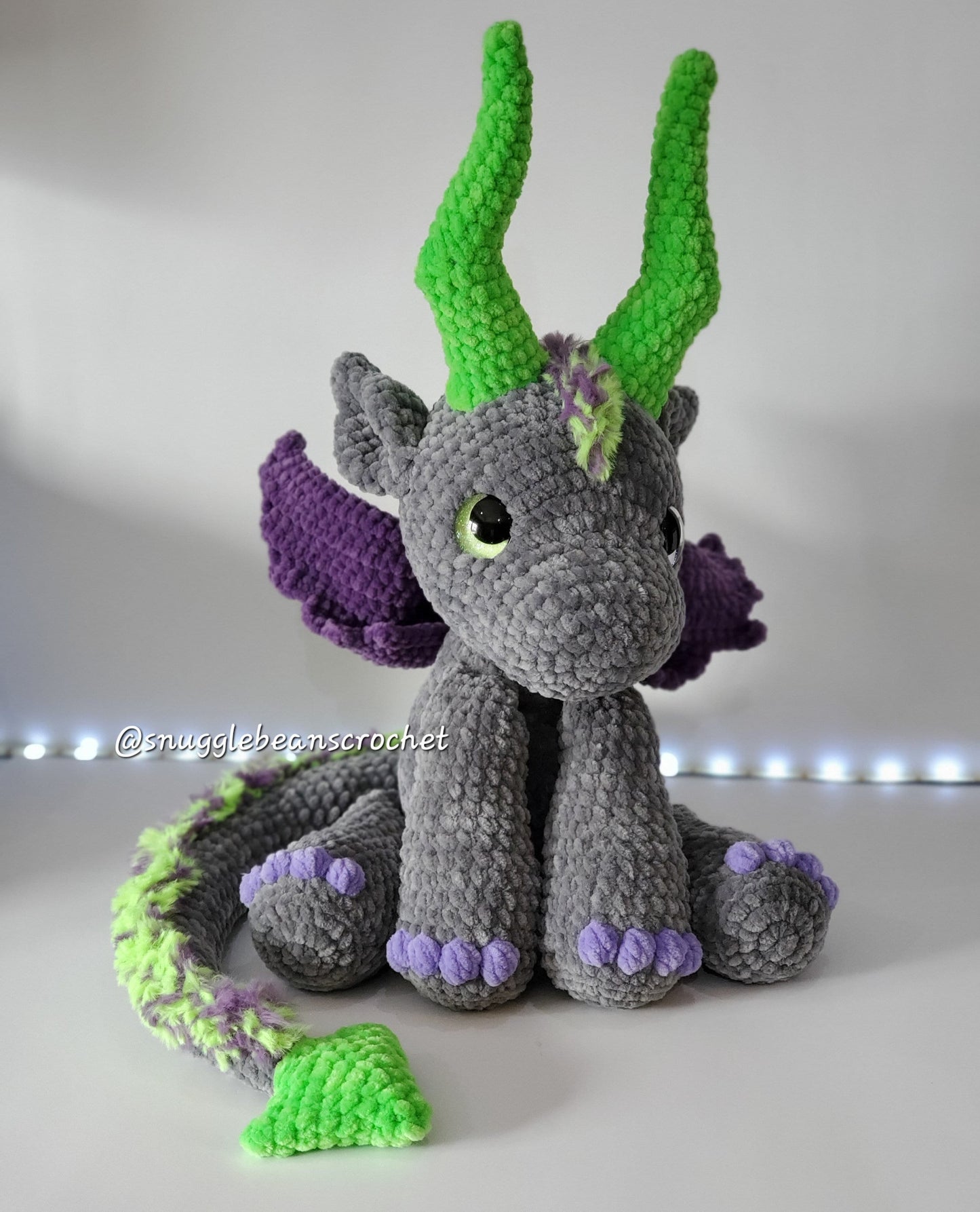 SnuggleBeansCrochet Snuggle Dragon Crochet Pattern Customizable Amigurumi PDF