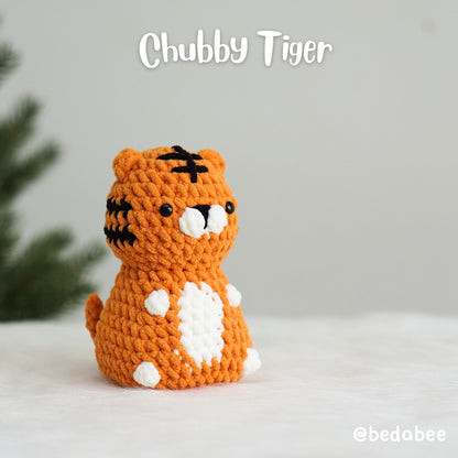 Bedabee No-Sew 6-in-1 Chubby Safari Animals Crochet Pattern Bundle Amigurumi PDF Tutorial